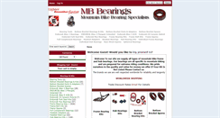 Desktop Screenshot of mbbearings.co.uk